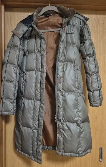 Reebok 여성용 롱 다운 자켓 올리브 그린 L