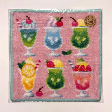 [ 미사용 새상품 ] FEILER LOVERARY 크림 소다 손수건 핑크