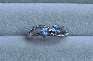 쥬얼리 츠츠미 탄자나이트 리본 링 #6