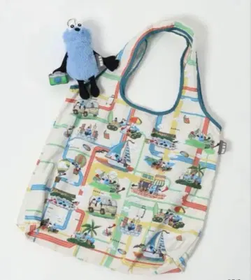 미사용 새상품 니코앤드 [퍼펫 스] 콜라보 봉제 인형 에코백