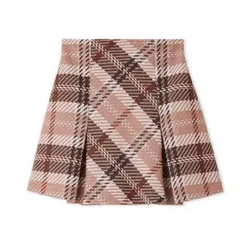 snidel 로빙 체크 미니 스커트 pink