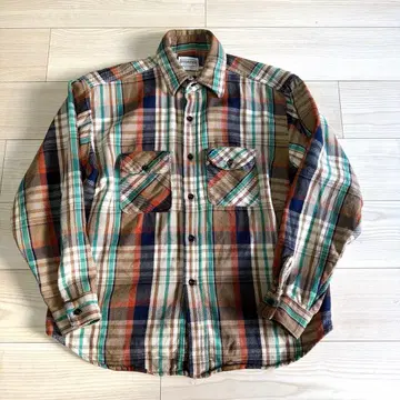70s FIVE brother 플란넬 셔츠 빈티지 코튼 L