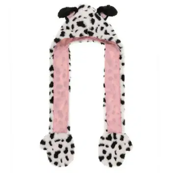 디즈니 팬캡 101마리 강아지 머플러 후드 부착