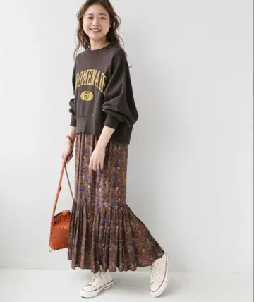 저널 스탠다드 리룸 레이온 플라워 프린트 개더 스커트