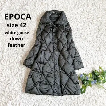 EPOCA 에포카 롱 다운 코트 화이트 구스 빅 사이즈 그레이 XL