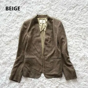 베이지 노카라 자켓 수트 아우터 포멀 울 자켓 2