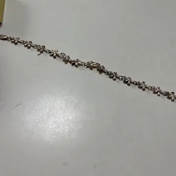 실버 꽃 모티브 팔찌 약 18cm