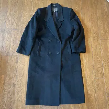 다카시마야 블랙 더블 브레스트 롱 코트 9호
