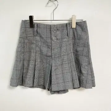 KISS ON THE GREEN 치마바지 1 그레이 체크 골프웨어