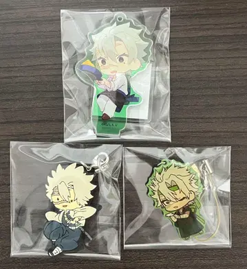 귀멸의 칼날 시나즈가와 사네미 아크릴 스탠드 러버 스트랩 메탈 참