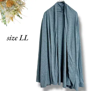 긴팔 랩 롱 가디건 사이즈 LL 그레이 여유로운 심플 4199