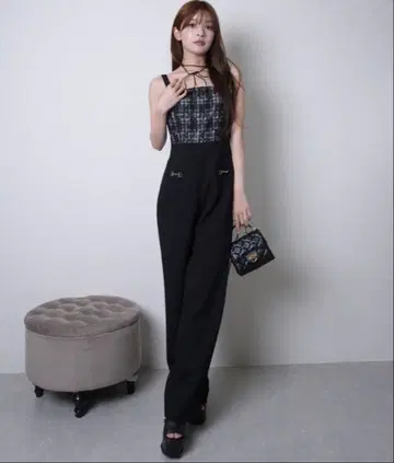 LIP SERVICE 레이스 트위드 올인원