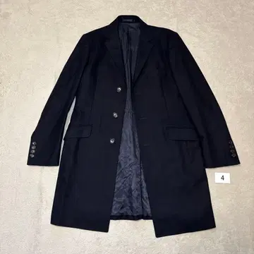 04 컨디션 최상 MIYUKI 체스터 코트 카노니코 네이비 46 M