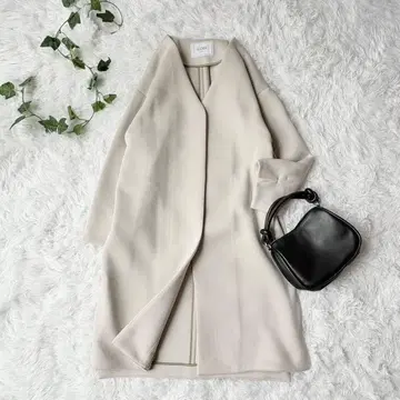 SLOBE IENA 노카라 코트 그레이지 36 종이상자 니트 코트