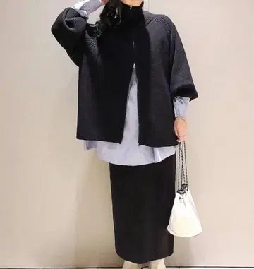 레피심 지퍼 스탠드 튜닉