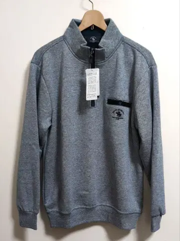 그레이 하프 지퍼 티셔츠