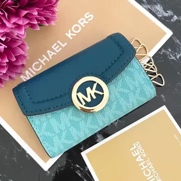 새상품 MICHAEL KORS 마이클코어스 키케이스 블루그린