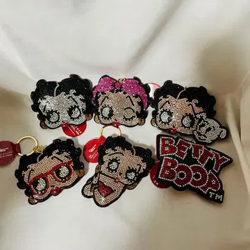 베티 부프 Betty Boop 큐빅 키링 6개 세트