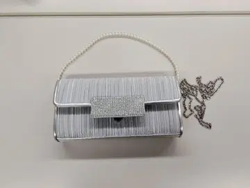 실버 플리츠 파티 백