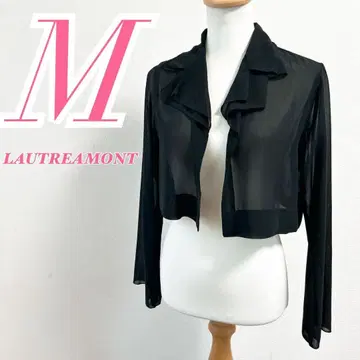 LAUTREAMONT 블랙 볼레로 M 프릴 시스루 폴리100%