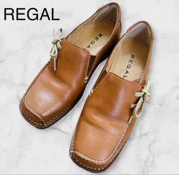 새상품급 REGAL 리갈 로퍼 23cm 크레이프솔 리본 브라운