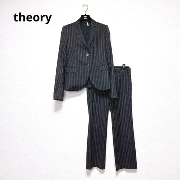 theory 스트라이프 자켓 팬츠 수트 셋업 상하의 그레이