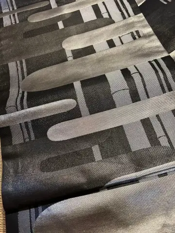 카와시마 직물 블랙 베이스 나고야 오비