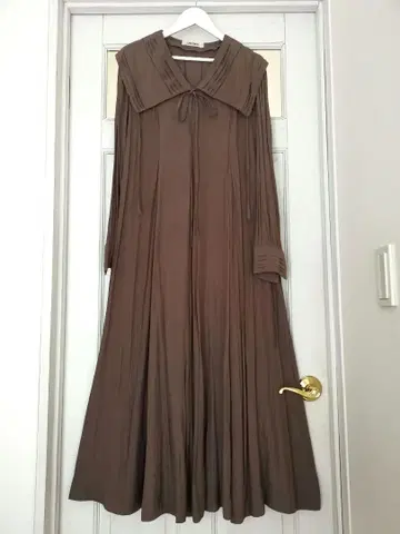 코코딜 브라운 세일러 카라 롱 원피스 사이즈 2