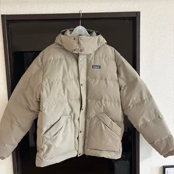 patagonia 후드 부착 다운 자켓 XL 베이지