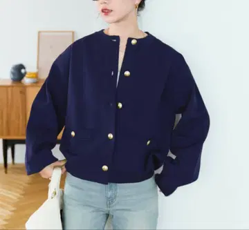 [ 택 포함 새상품 ] 프릭스스토어 골드 버튼 니트 가디건