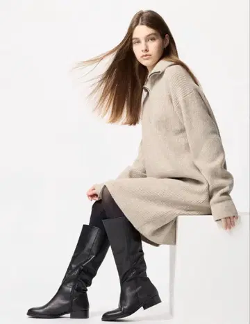 택 포함 새상품 유니클로 2 수플레 얀 원피스