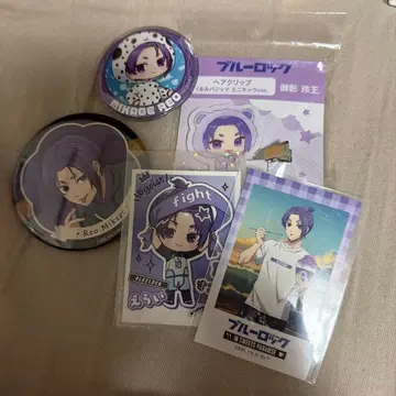 블루 록 레오 캔뱃지 앞머리 클립 스티커 폴라로이드 스이파라