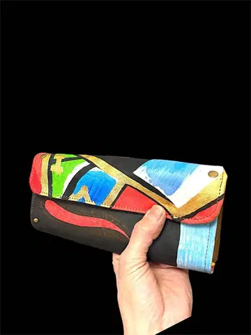 깃발 아트 디자인 장지갑 시험 제작