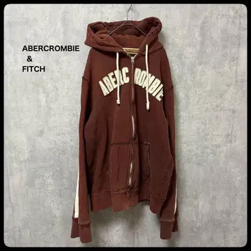 # ABERCROMBIE & FITCH 브라운 집업 후드티