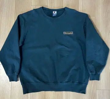 챔피온 90년대 파랑 자수 택 후기 맨투맨 박스 로고 자수 눈 있음