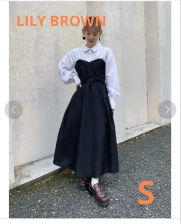 뷔스티에 도킹 원피스 릴리 브라운