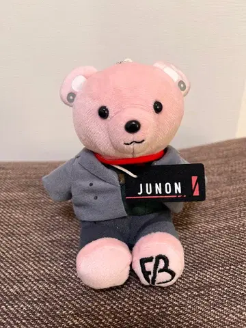 JUNON 빨간색 곰 봉제 인형