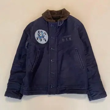 N-1 덱 자켓 페로우즈 네이비 알파카울