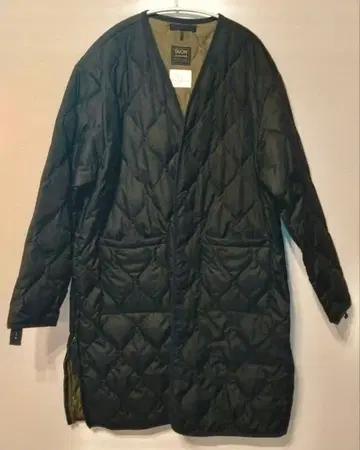 [ TAION ] 밀리터리 지퍼 V넥 다운 코트