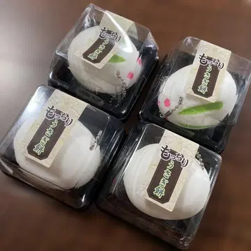 쫀득 토끼 떡 스퀴즈 화과자 만주 키링 쫀득쫀득