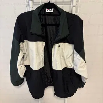 FILA 자켓 블랙/화이트/그린