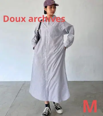 스트라이프 패턴 긴팔 셔츠 원피스 2way