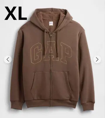 GAP 로고 후드티 보아 브라운 XL