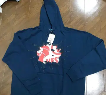 네스타 브랜드 라이온 로고 후드티 2XL 네이비 택 포함 새상품