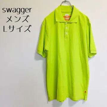 [ SWAGGER ] 피케 셔츠 남성용 옐로우 컬러 스트릿 L 사이즈