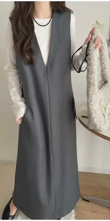 Classical Elf 그레이 롱 원피스 M