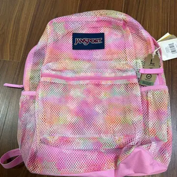 JANSPORT 메쉬 백팩 핑크
