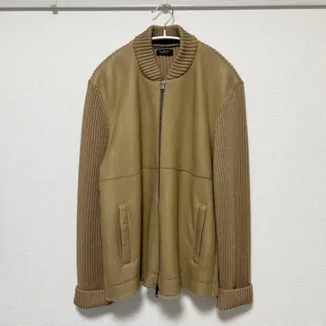 [ Neil Barrett ] 천연 가죽 니트 가죽 자켓 [ 닐바렛 ]