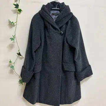 Reflect 울 코트 차콜 그레이