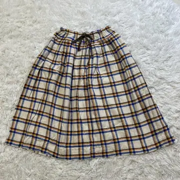 새상품급 선착순 티그르브로칸테 미디 스커트 프리 사이즈 체크 무늬